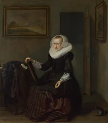 Une femme tenant un miroir, 1625
