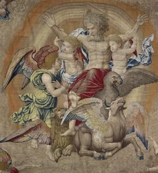 Dieu le Père avec les symboles des quatre apôtres (tétramorphe), connu sous le nom de La Trinité