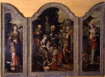 Triptyque représentant l