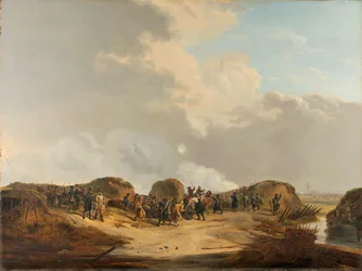 La Demi-lune construite lors du siège de Naarden, avril 1814