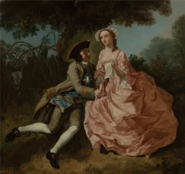 Amoureux dans un paysage
