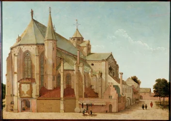 Mariakerk, Utrecht, Pays-Bas (huile sur bois)