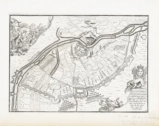 Carte de Narva en 1700