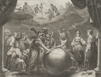 Planche 12: Allégorie sur la discorde en France, de Caspar Barlaeus, Medicea Hospes, 1638
