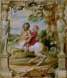 Achille éduqué par le centaure Chiron, 1630-1635
