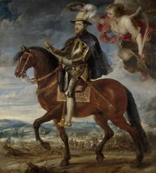 Portrait de Philippe II 1527-1598 à cheval, 1628