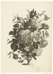 Vase en verre avec des fleurs