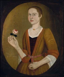 Jeune femme avec une rose