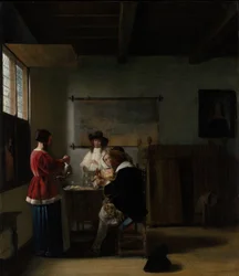La visite, vers 1657