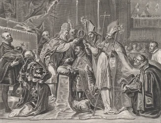 Planche 24 : Charles V couronné empereur par le pape, de 