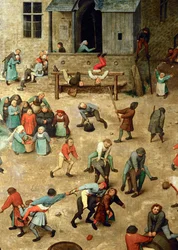 Jeux pour enfants (peinture sur bois de chêne)