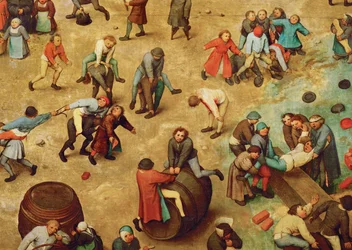 Jeux pour enfants (peinture sur bois de chêne)
