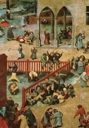 Jeux pour enfants (peinture sur bois de chêne)
