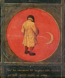 Des douze proverbes sur des assiettes en bois (peinture sur bois)