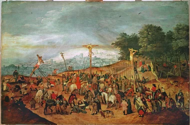 Crucifixion (huile sur bois)