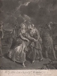 Madame Cibber dans le rôle de Cordelia dans la pièce King Lear, Acte III