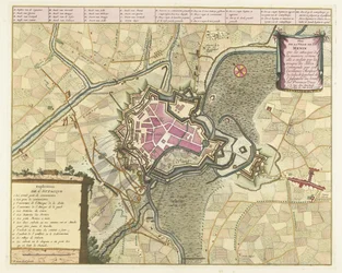 Carte du siège de Menin, 1706
