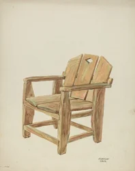 Chaise, vers 1938 (aquarelle sur carton)