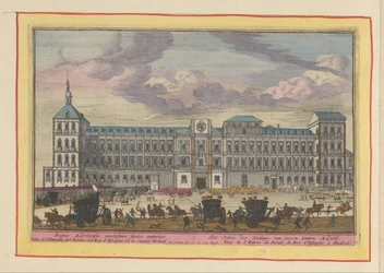 Vue de la façade du Palais Royal à Madrid