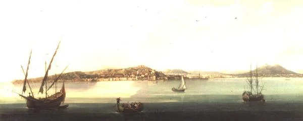 Vue étendue de la baie de Naples