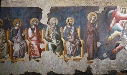 Le Jugement Dernier (détail) des Apôtres (dont Saint Paul à droite) - Fresque