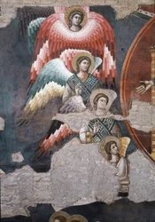 Le Jugement dernier, détail des anges - Fresque