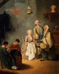 Atelier de Broderie, par Pietro Longhi (1701-1785)