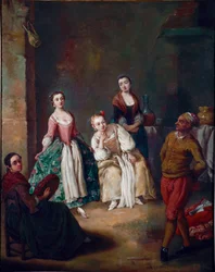 La forlane, danse populaire de la région de Venise. 1750. 62 x 51 cm. Ca