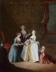 Dame à sa toilette