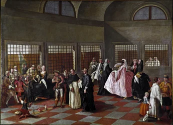 Le salon du couvent. Peinture de l