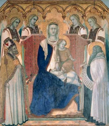 Madonna et enfant, saints et anges