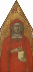 Sainte Marie-Madeleine, avec un ange [panneau de gauche]