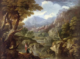 Paysage boisé montagneux