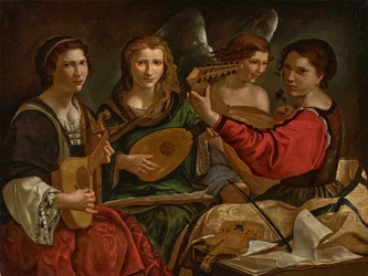 Joueurs de luth et un ange
