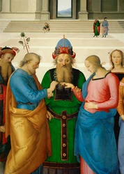 Le mariage de la Vierge Marie (huile sur bois)
