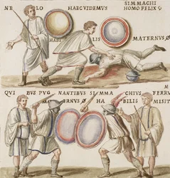 Ms Gen 1496 Planche CXVI Gladiateurs
