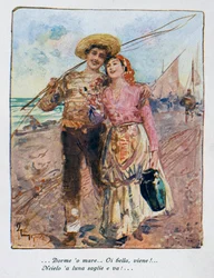 Retour de la pêche, illustration par Pietro Scoppetta