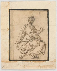 Page de carnet de croquis : Figure allégorique