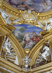 La Sala di Apollo (détail) des muses Calliope et Melpomène