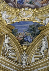 La Sala di Apollo (détail) des muses Thalia et Clio