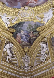 La Sala di Apollo (détail) des muses Urania et Euterpe