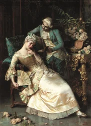 Prétendant portant des cadeaux