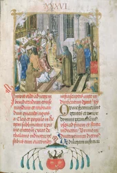 Couronnement du roi de Pologne avec présentation des insignes du pouvoir, tiré du Pontifical de l