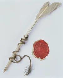 Plume et sceau de cire, 1802