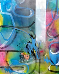 Flux abstrait coloré