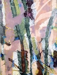 Abstrait texturé inspiré de la forêt