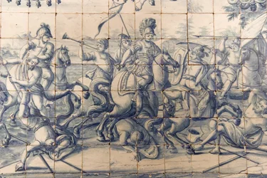 Alexandre (356-323 av. J.-C.) combattant les Perses, vers 1745