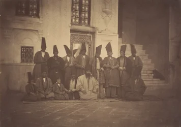 [Dans la mosquée de Damegan Les eunuques], 1850s