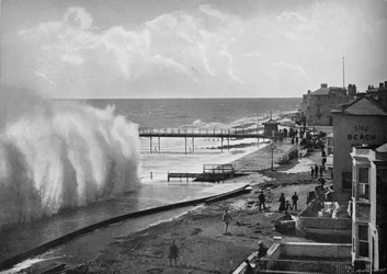 Une grande mer à Bognor, vers 1896