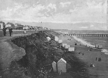Clacton : La plage, vers 1896